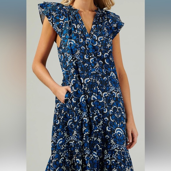 SugarLips Etta Floral Charlotte Button Down Midi Dress - Picture 5 of 7